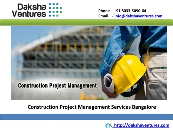 Construction Project Management Services Bangalore