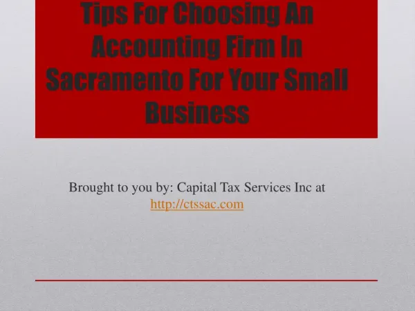 Tips For Choosing An Accounting Firm In Sacramento For Your Small Busi