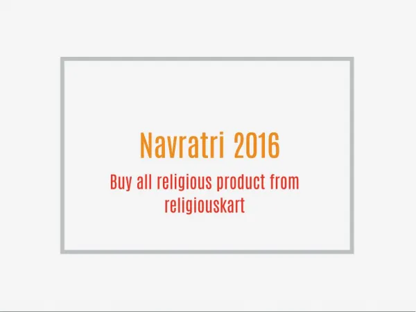 Buy Navratri Puja Product From religiouskart and get exclusive offers during navratri days