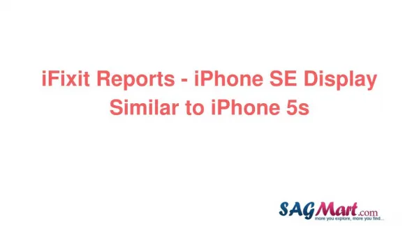I fixit reports iphone se display similar to iphone 5s