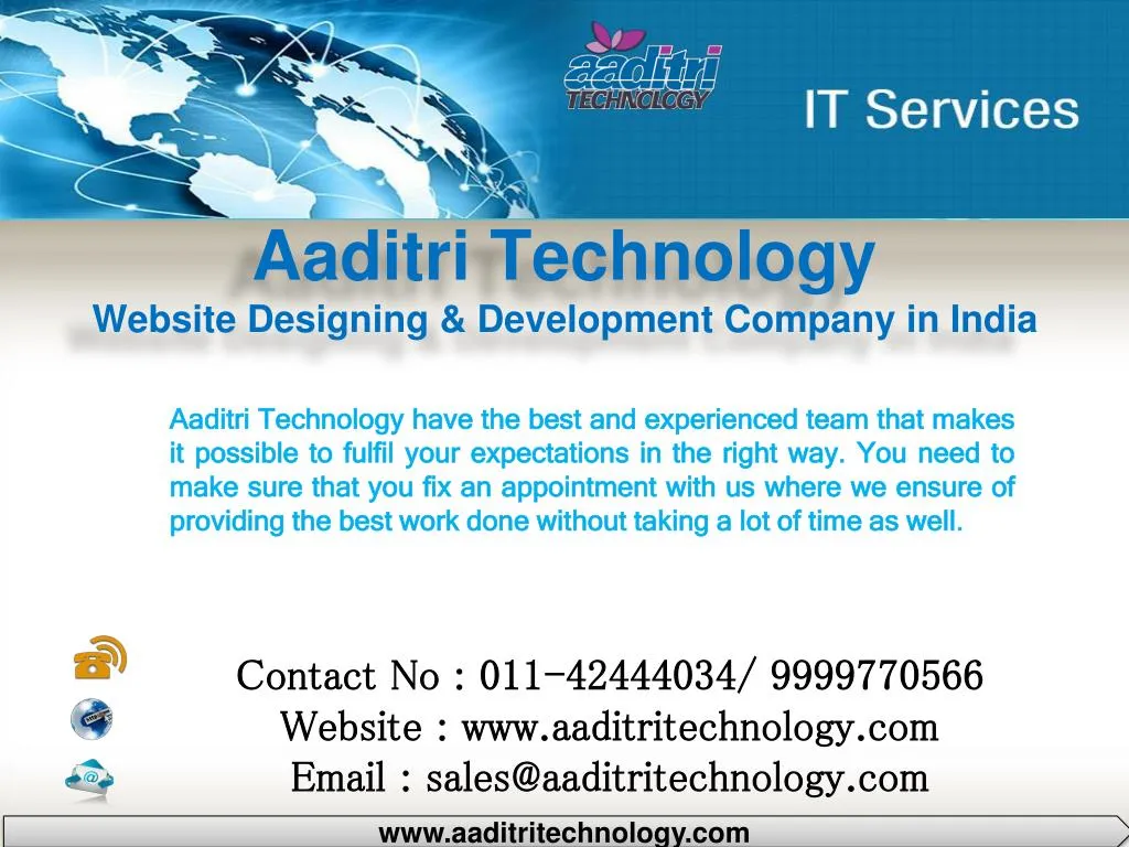 aaditri technology website designing development company in india