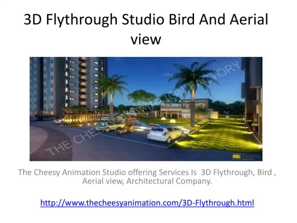 3D Flythrough Studio Bird And Aerial view