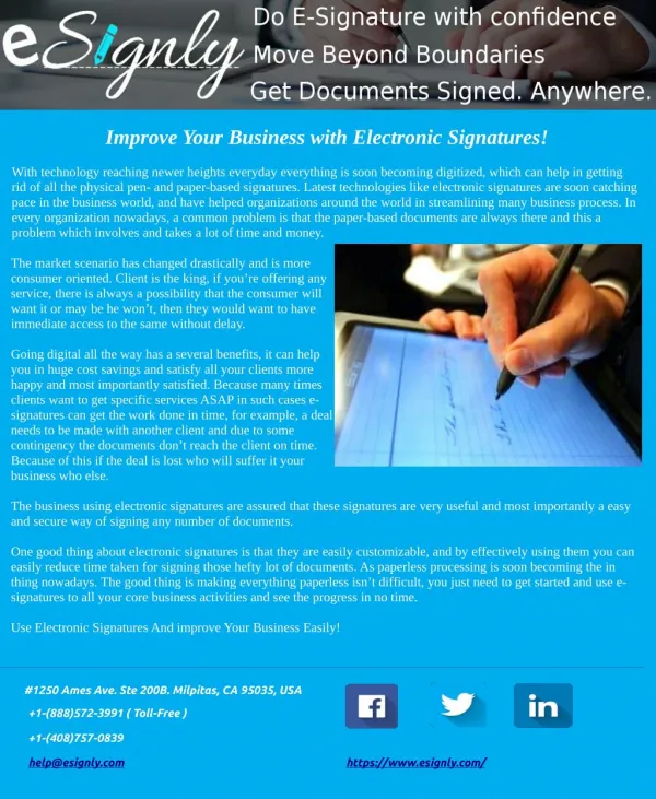 Improve Your Business with Electronic Signatures