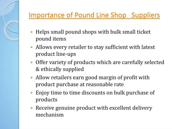 Importance of Clearance King Pound Line Shop Suppliers