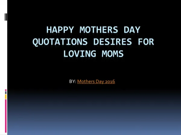 2016 Mothers Day Quotes