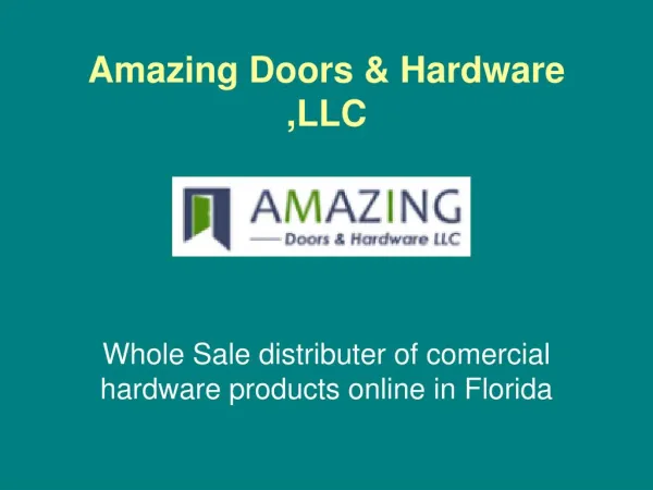 Buy commercial Door Locks From Amazing Door In Florida