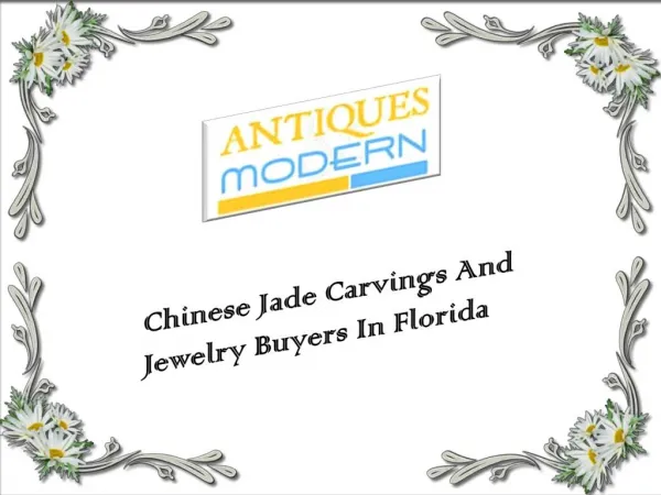 Chinese Jade Carvings And Jewelry Buyers In Florida