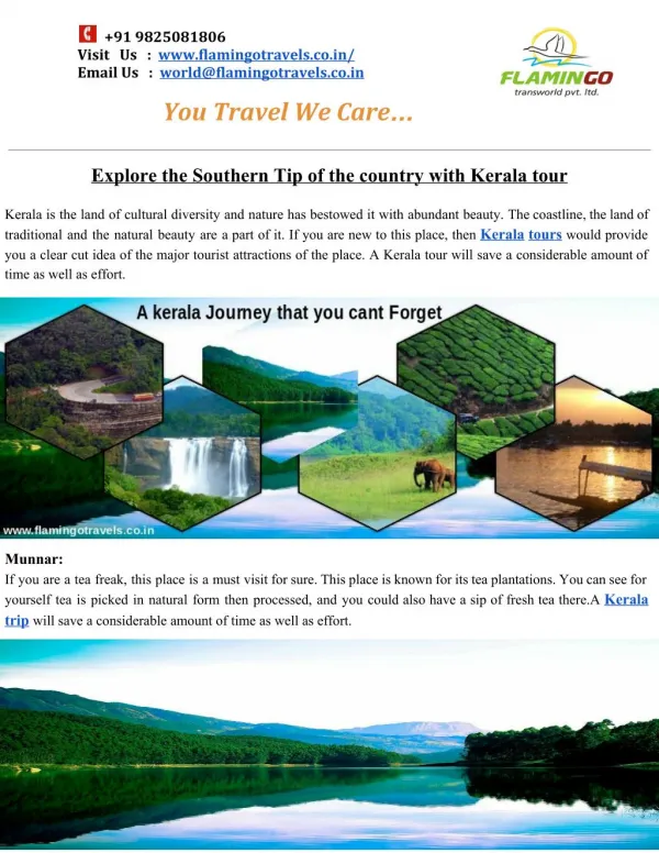 Top 4 Destinations that you must Include In Your Kerala Tour