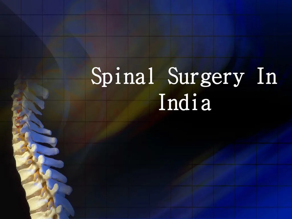 spinal surgery in india
