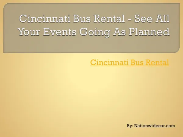 Cincinnati Bus Rental
