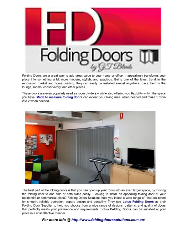 What Are The Benefits Of Using Folding Doors