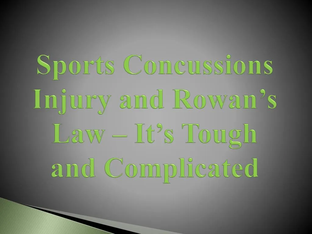 sports concussions injury and rowan s law it s tough and complicated