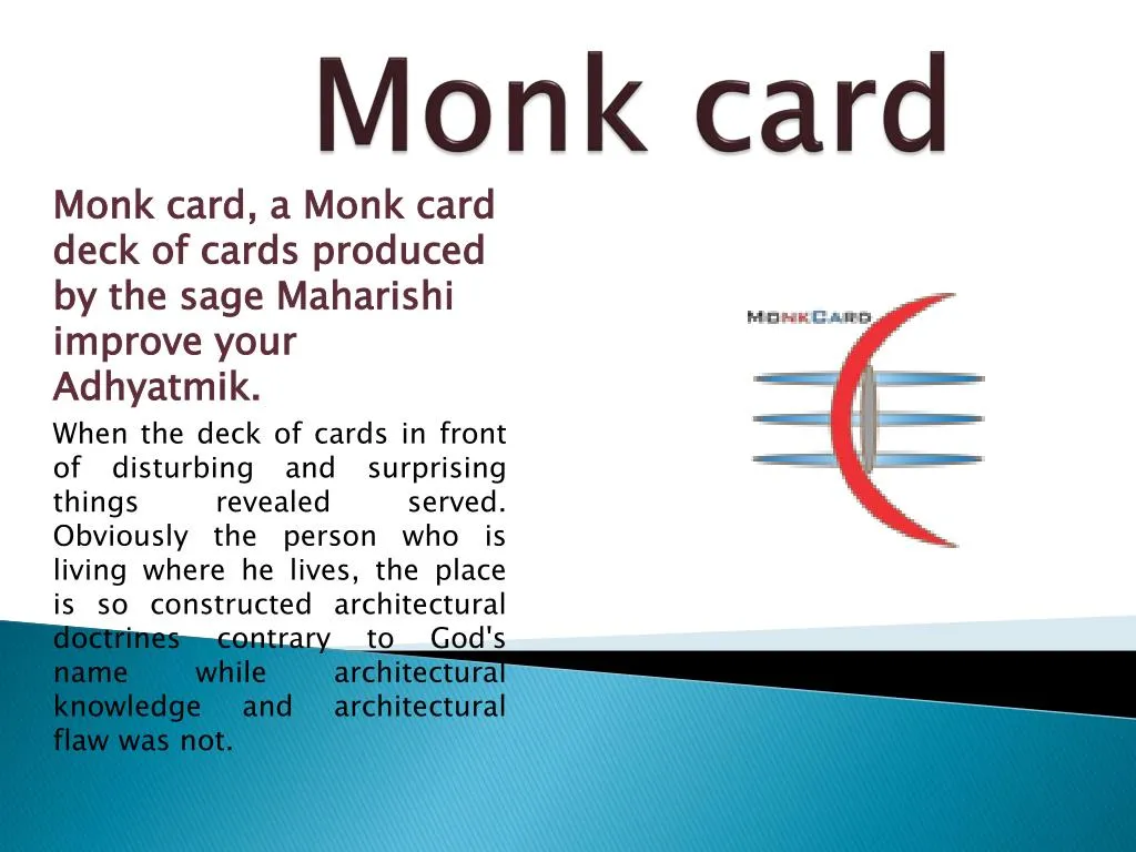 monk card