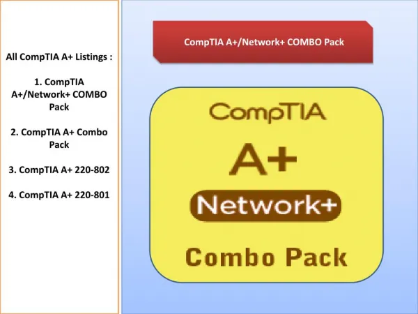 CompTIA A Combo Pack Courses