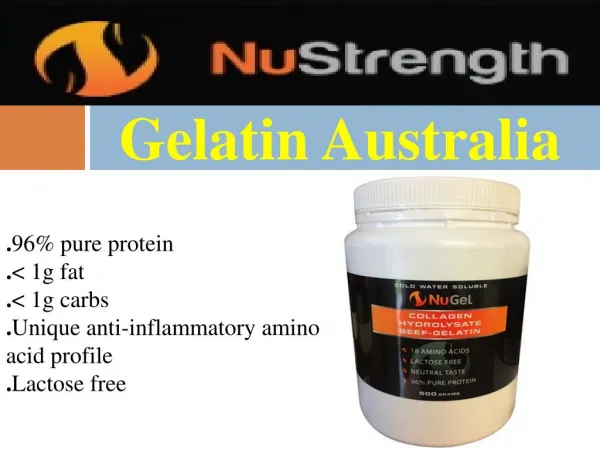 Get Great Deals On Gelatin Australia