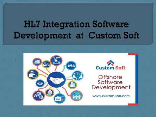 HL7 integration by Custom Soft