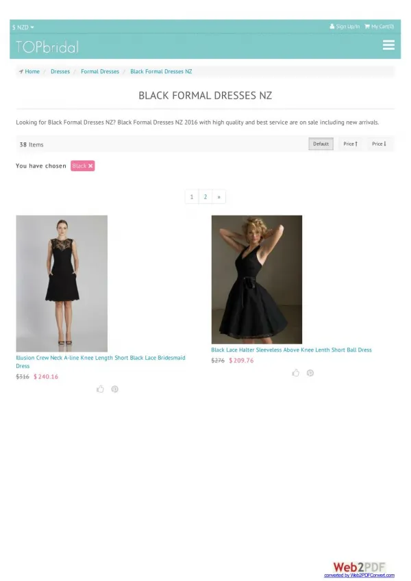 Black formal Dresses