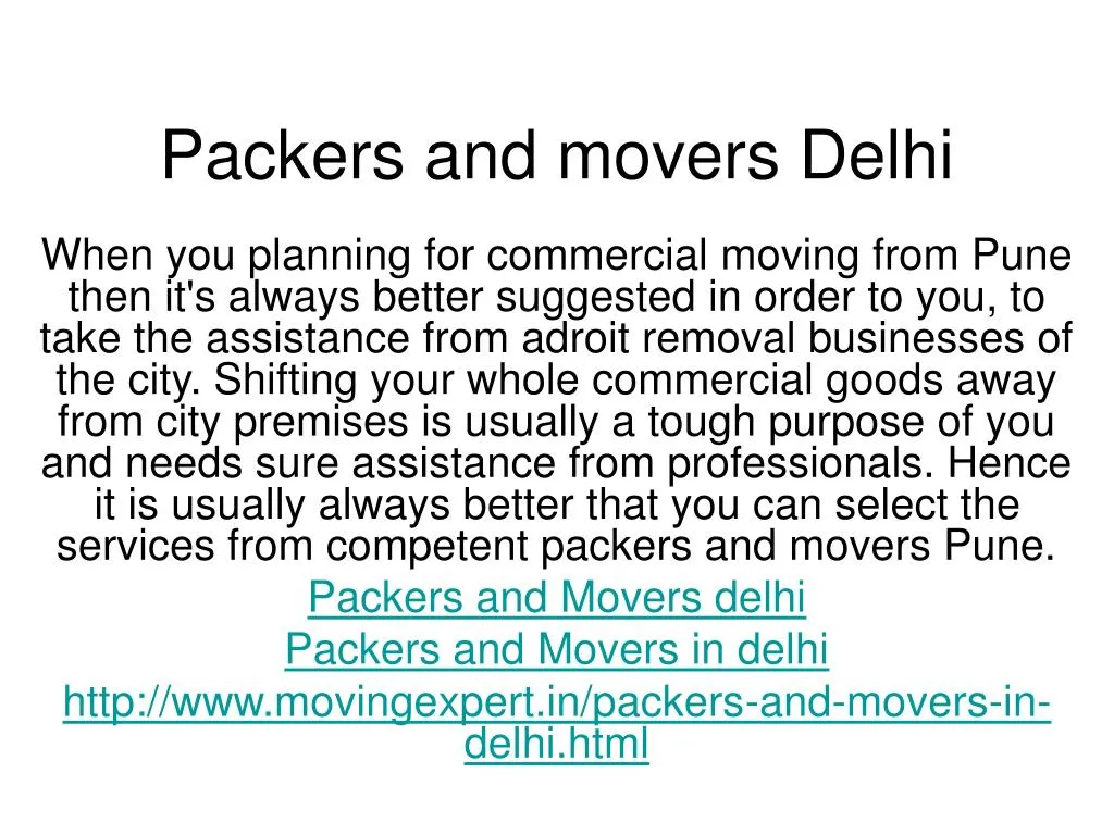 packers and movers delhi