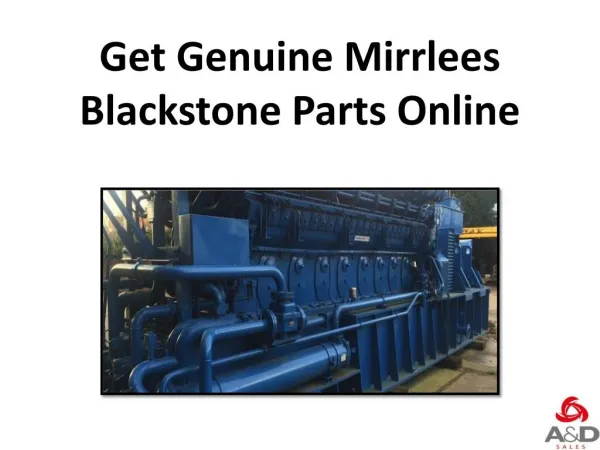 Get Genuine Mirrlees Blackstone Parts Online
