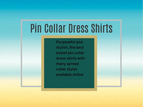 Pin Collar Dress Shirts