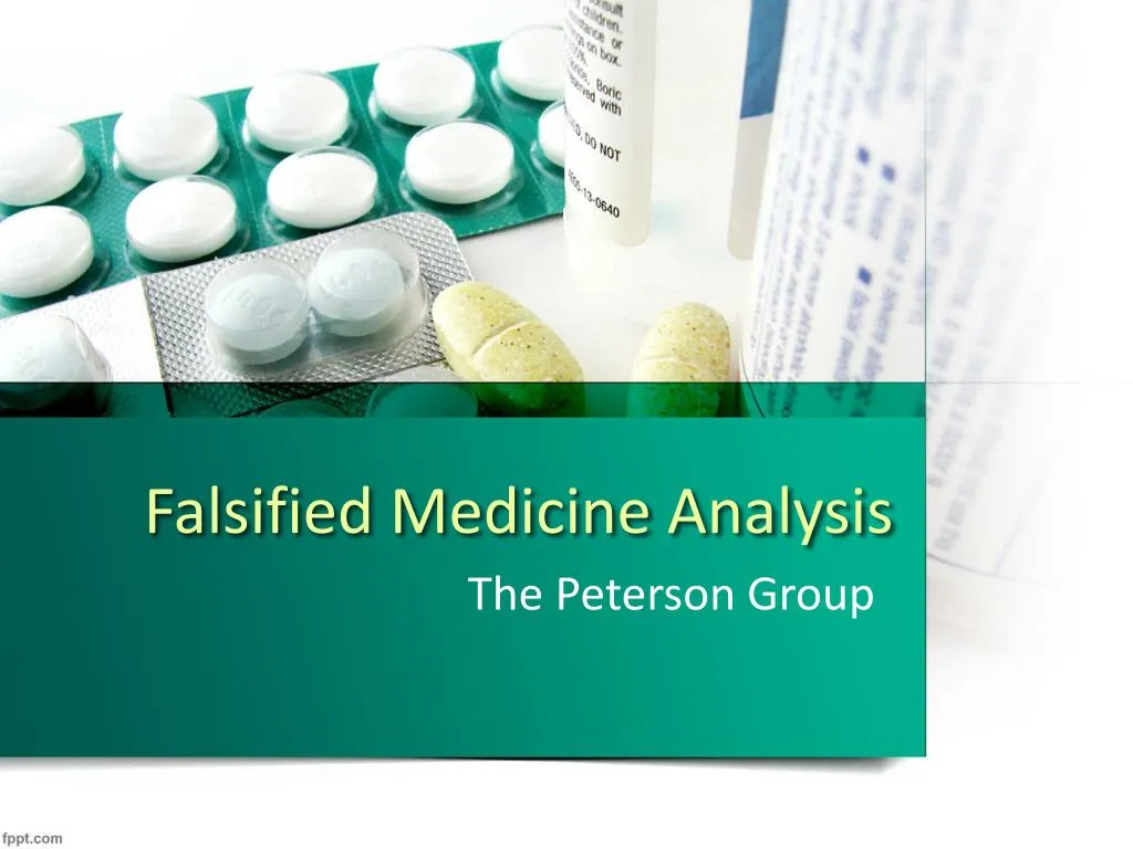 falsified medicine analysis