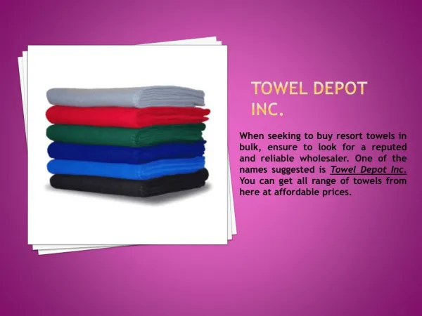 Resort Towels Towel Depot