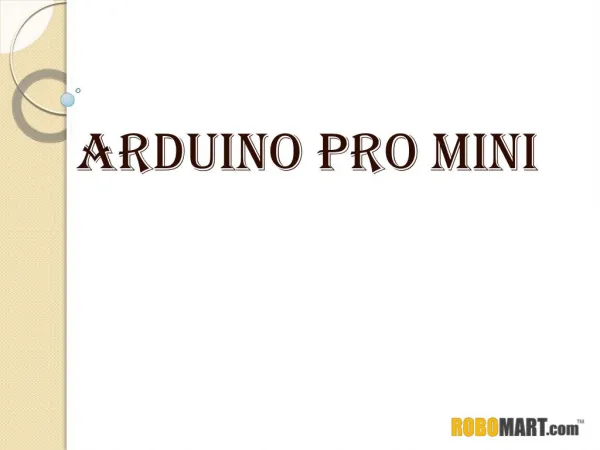 Arduino Mini Pro - Robomart