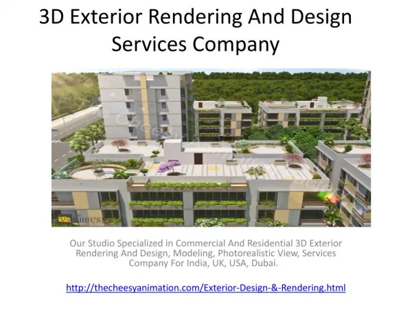 3D Exterior Rendering And Design Services Company