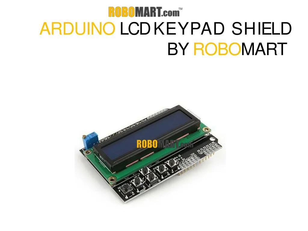 arduino lcd keypad s h i e ld by robo mart