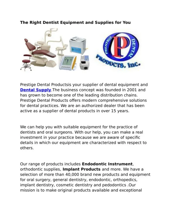 Dental Supply