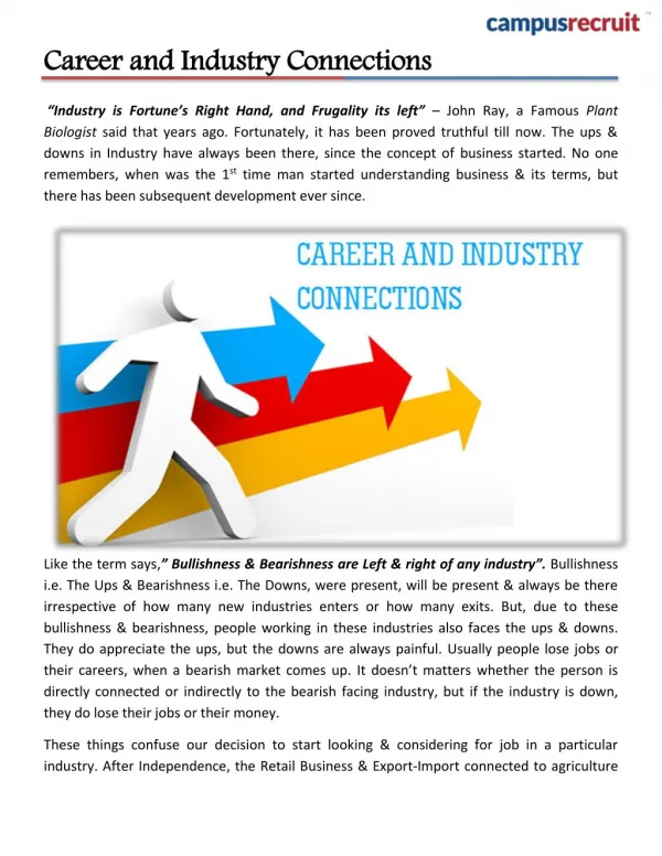 Career and Industry Connections