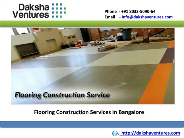 Flooring Construction Services in Bangalore