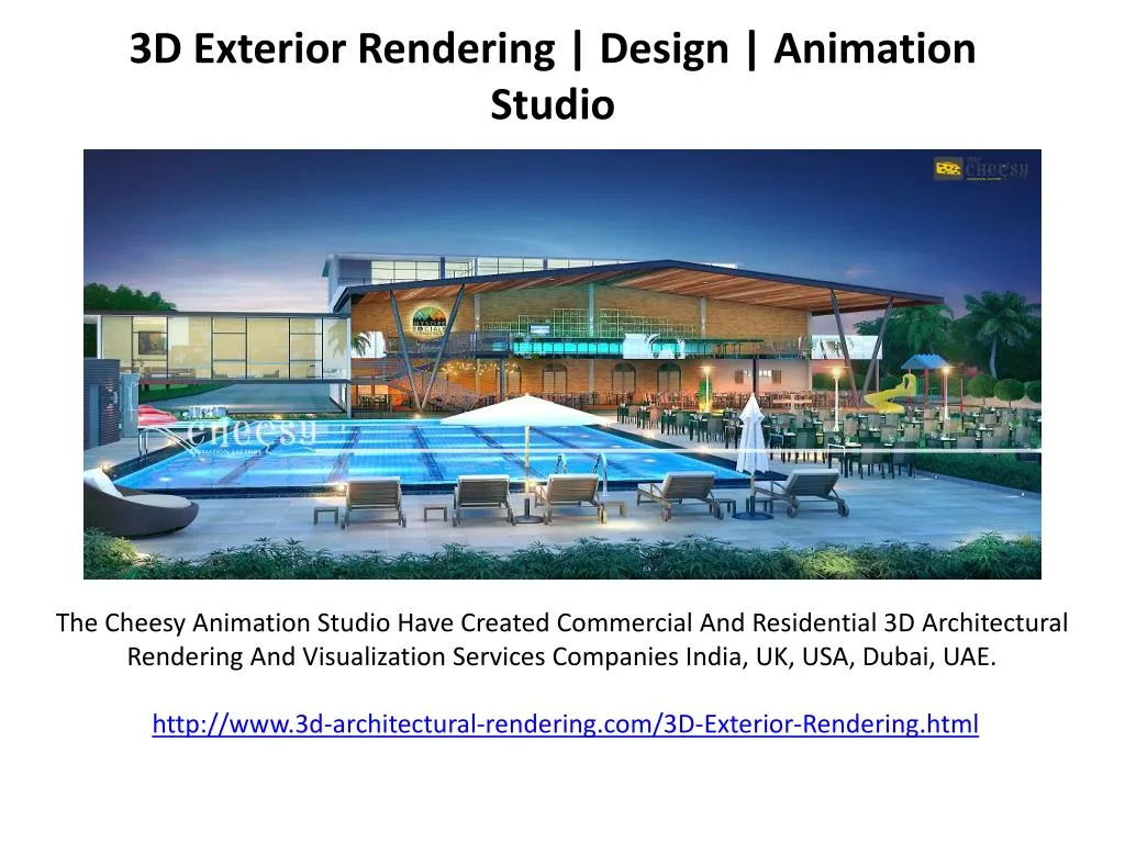 3d exterior rendering design animation studio