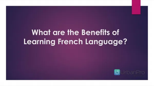What are the benefits of learning French Language?