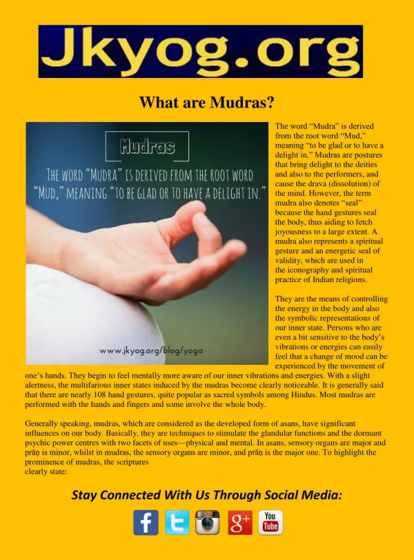 What are Mudras