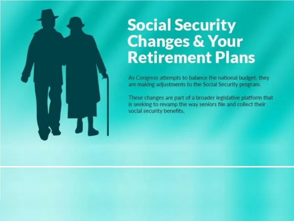 Social security changes your retirement plans