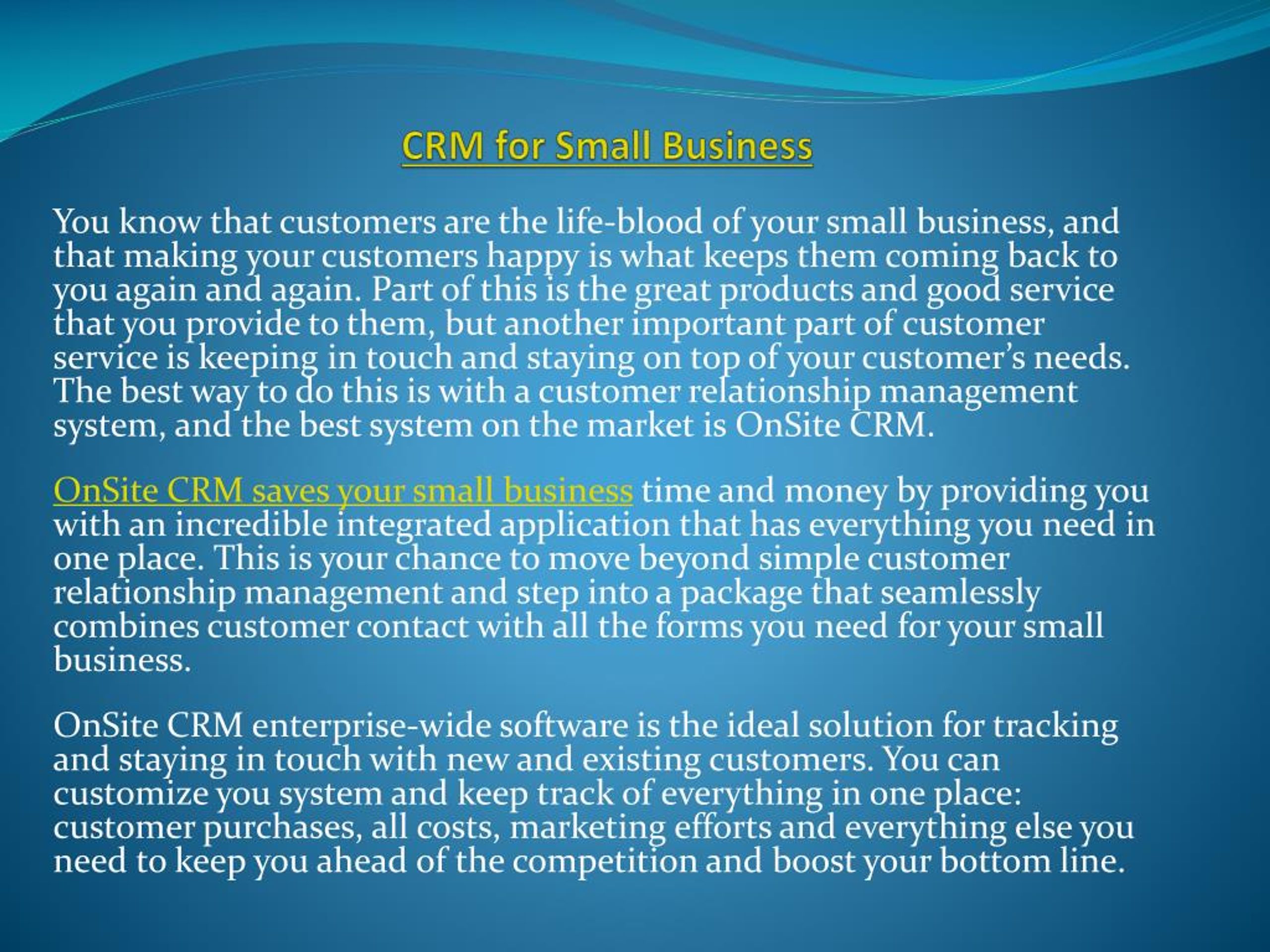 PPT - CRM for Small Business PowerPoint Presentation, free download ...