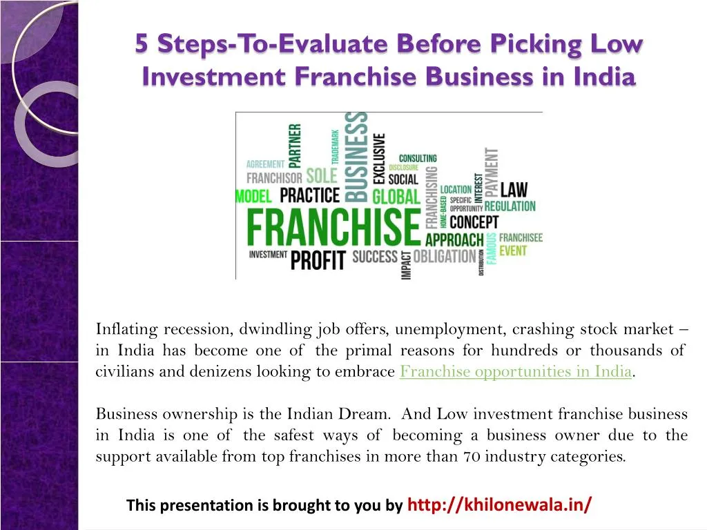 5 steps to evaluate before picking low investment franchise business in india