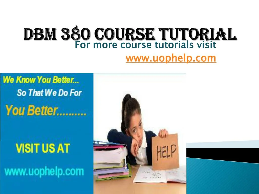 dbm 380 course tutorial