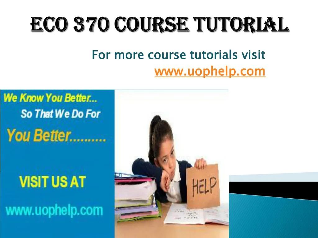 eco 370 course tutorial