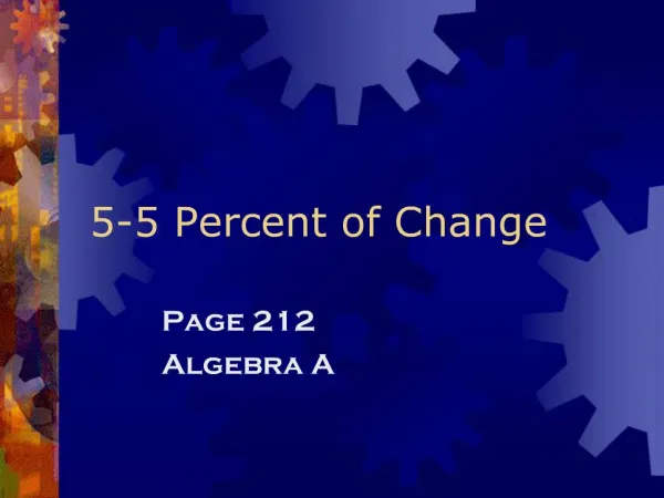 5-5 Percent of Change