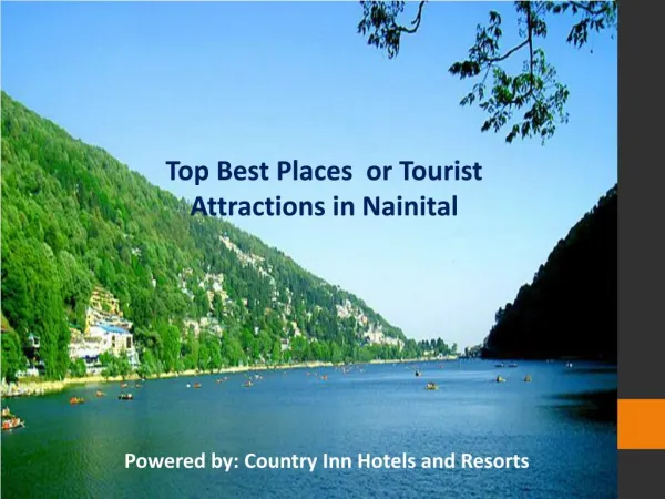Best Tourist Destinations in Nainital