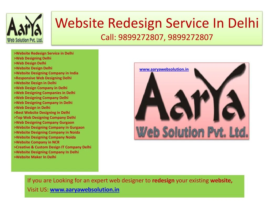 website redesign service in delhi call 9899272807 9899272807