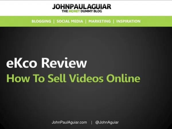 eKco review, learn how to sell video easier