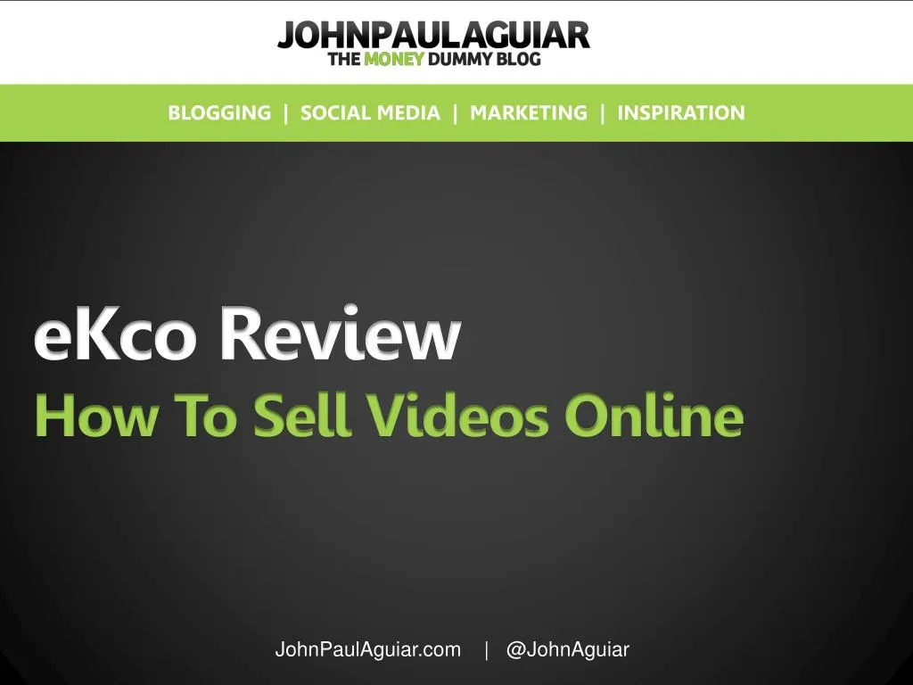 ekco review how to sell videos online