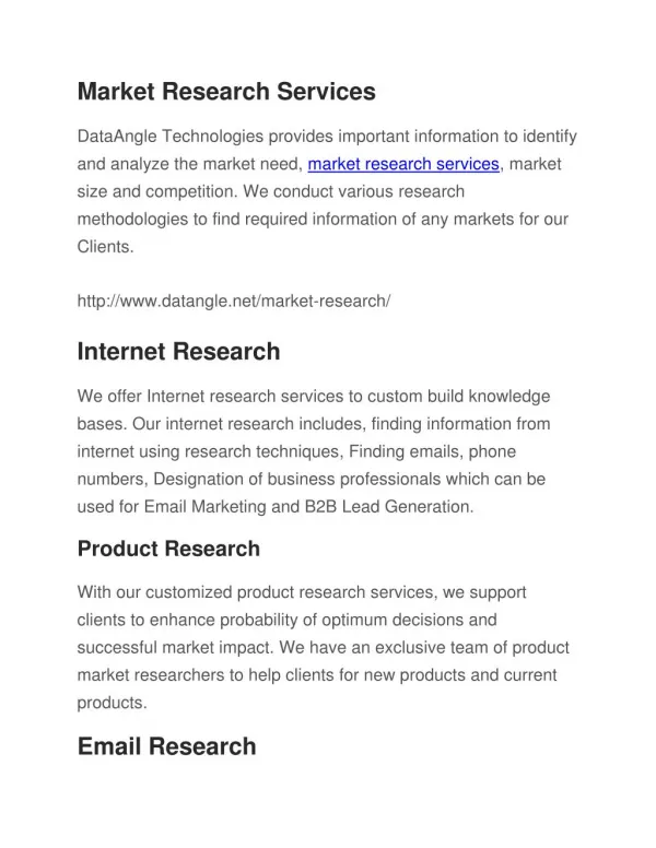 market research services
