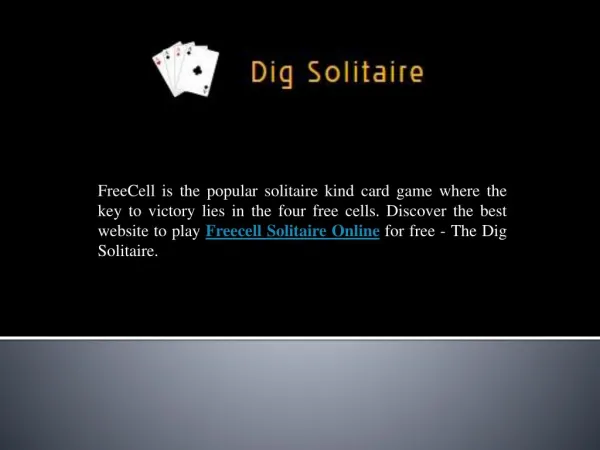 Freecell Solitaire Online Game Play