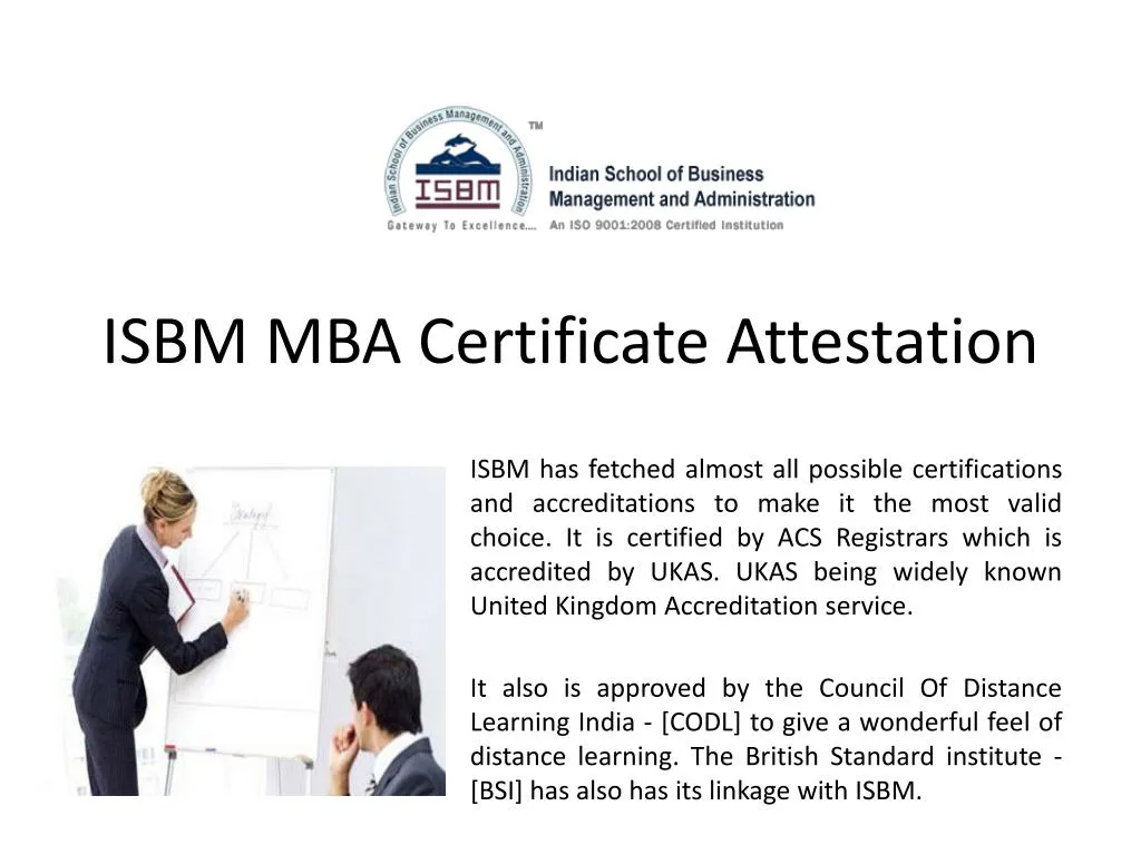 isbm mba certificate attestation