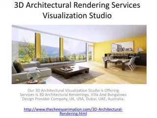3D Architectural Rendering Services Visualization Studio - slide 1