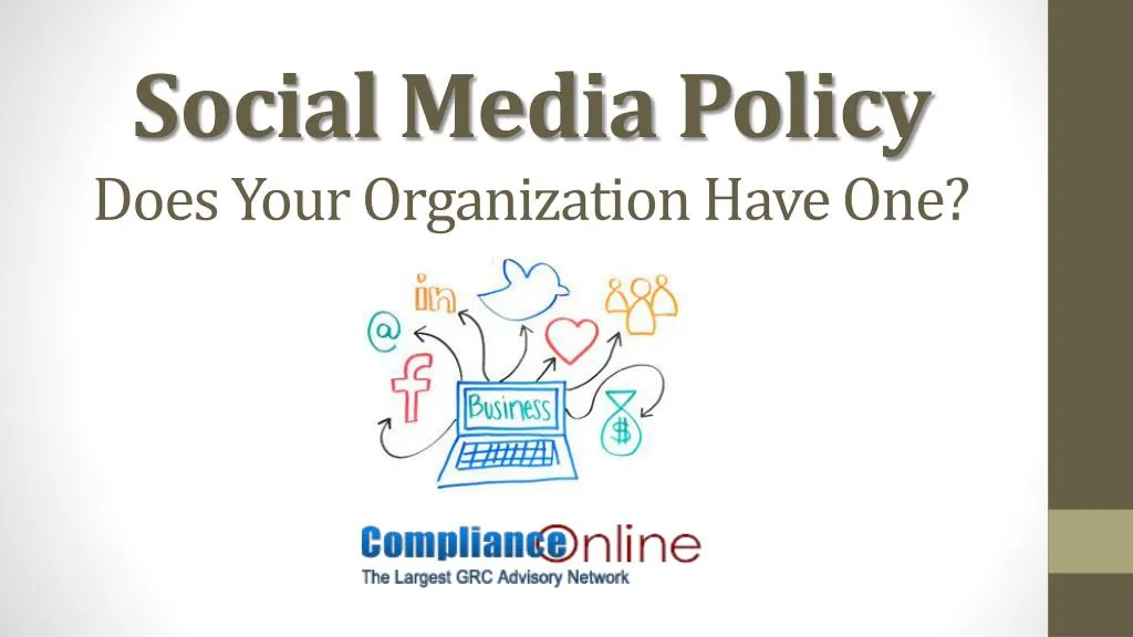 social media policy does your organization have one